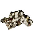 PREMIUM - pyriet met kwarts Kristalcluster - Hoogte: 70 mm -