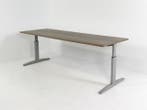 Bureau Kinnarps Twinform - 220x80cm - T-poot alu grjis -, Ophalen of Verzenden, Gebruikt