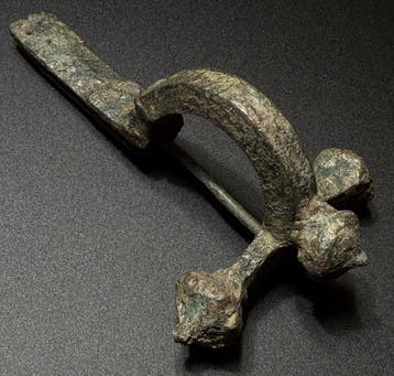 Oud-Romeins Bronzen iconische klassieke legionair fibulatype, Antiek en Kunst