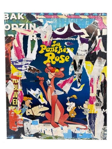 Koen Betjes (1992) - Vintage Poster Collage Pink Panther