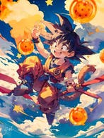 JZL - [XL] “Kid Goku – Sky of Dragon Orbs, Nieuw
