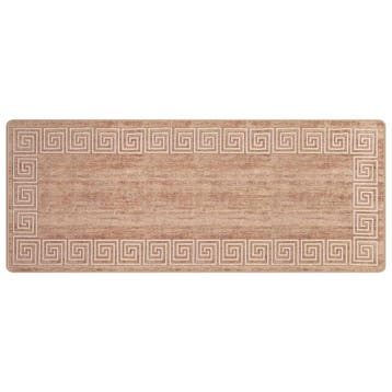 vidaXL Vloerkleedloper MARSA Beige en goud 100 x 400 cm, Verzenden, Nieuw, Wit