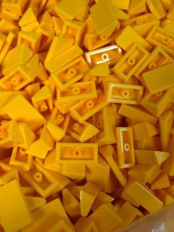 Lego Stenen - Lego 1x2 dakpan oranje 250 stuks, Nieuw