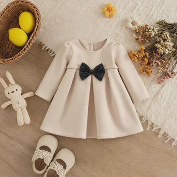 Schattige Baby Meisjes Jas - Wolmix met Strik - Herfst/Winte, Verzenden, Nieuw
