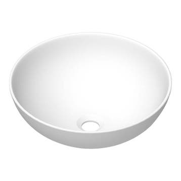 Brauer Bowl Waskom - Rond - 40 cm - Keramiek - Mat - Wit, Ophalen of Verzenden, Nieuw