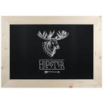 Krijtbord Hout Blank 50x70cm, Nieuw
