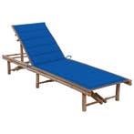 vidaXL Ligbed met kussen bamboe, Tuin en Terras, Ligbedden, Verzenden, Nieuw