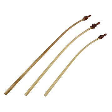 Gebogen Vlaggenstok Luxe Houten Knop-150 cm, Ophalen of Verzenden, Nieuw