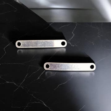 2 x Metalen tussenzetsel link, blanco 44,5 x 6 x 1,5mm oo..., Ophalen of Verzenden, Nieuw, Tussenstuk of Tussenkraal