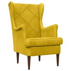 vidaXL Fauteuil Geel Fluweel, Verzenden, Nieuw