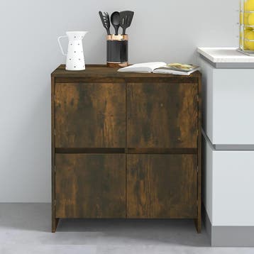 vidaXL Dressoir 70x41x75 cm bewerkt hout gerookt, Verzenden, Nieuw, 50 tot 100 cm, 25 tot 50 cm
