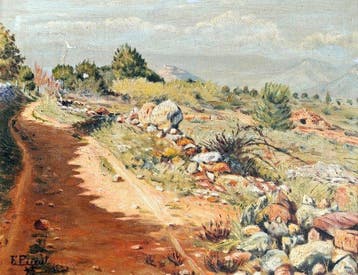École postimpressionniste catalane (c.1940) - Sentier parmi