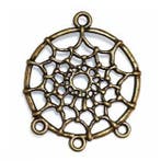 DQ metalen bedels dromenvanger dreamcatcher geel koper 34..., Hobby en Vrije tijd, Kralen en Sieraden maken, Ophalen of Verzenden