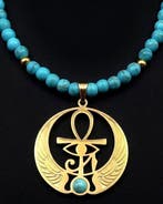 Howliet turquoise - Talisman Egypte - Oog van Horus -