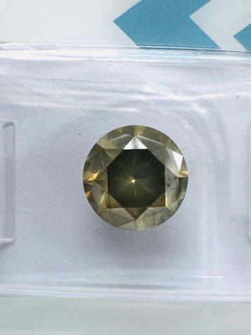 1 pcs Diamant (Natuurlijk gekleurd) - 2.04 ct - Rond - Fancy, Nieuw