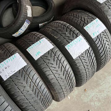 4 x Goodyear UltraGrip 195-55-16 RFT Winterbanden 8mm, Gebruikt, 16 inch, Band(en), Personenwagen