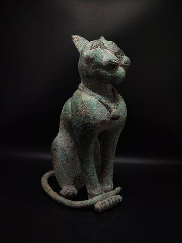 Prachtig kattenstandbeeld - bini/edo - Nigeria (Zonder