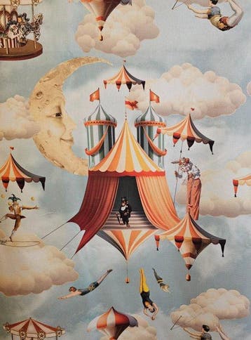 Origineel weefsel Paradise Circus XXL-rapport - Artmaison
