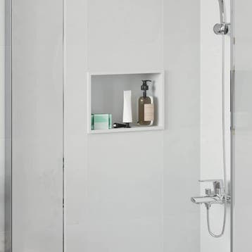 vidaXL Douche Niche Wit 30 x 20 x 9,5 cm Roestvrij staal, Verzenden, Nieuw