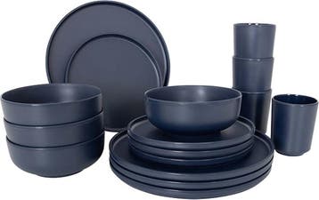Bo-Camp - Industrial - Servies - Patom - 16 Stuks - Blauw, Caravans en Kamperen, Kampeeraccessoires, Verzenden, Nieuw