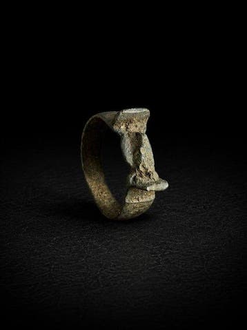 Byzantijns Brons Ring - 9e tot 12e eeuw na Christus. (Zonder
