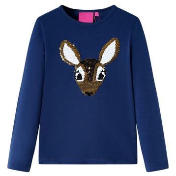vidaXL Kindershirt met lange mouwen 104 marineblauw, Verzenden, Nieuw