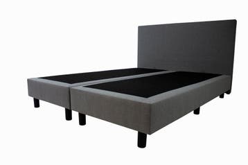 Budget Boxspring Grijs Zonder Matras, Verzenden, Nieuw, Grijs, Modern