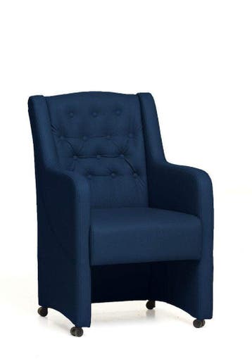 Eetkamerstoel Norwich - eetkamerstoelen - Blauw, Nieuw, Blauw, Stof