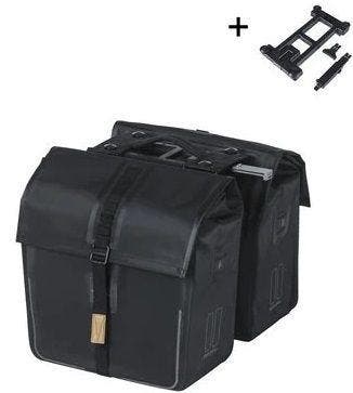 Dubbele fietstas Basil Urban Dry MIK - 50 liter - Mat Zwart, Verzenden, Nieuw