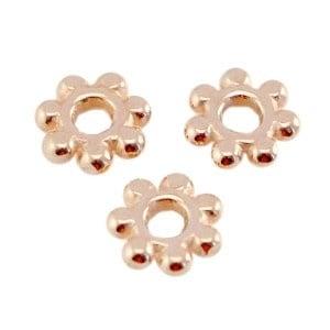 10 x DQ metaal kraal spacer Bali ring 5.6mm Rosé goud (Ni.., Ophalen of Verzenden, Nieuw, Tussenstuk of Tussenkraal