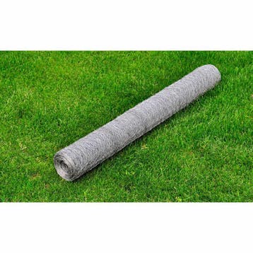 vidaXL Kippengaas 25x1 m gegalvaniseerd staal zilverkleurig, Verzenden, Nieuw, IJzer