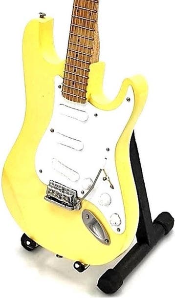 Miniatuur replica Fender Stratocaster gitaar - Jimi Hendrix, Ophalen of Verzenden, Nieuw, Pop, Beeldje of Miniatuur
