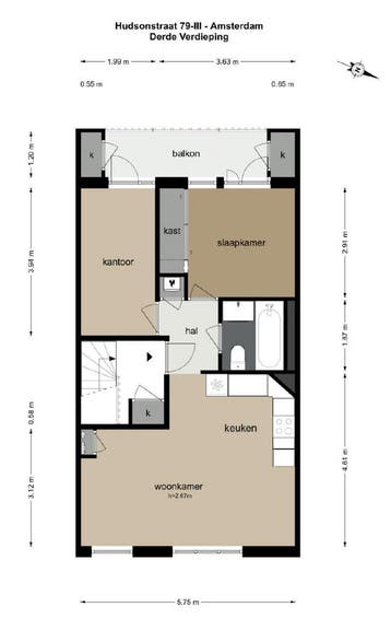 Appartement aan Hudsonstraat, Amsterdam, Amsterdam