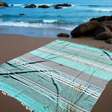 XXL groot Strandlaken – tweepersoons Mandala strandkleed, Ophalen of Verzenden, Nieuw, Overige kleuren, Handdoek