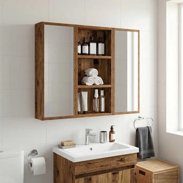 vidaXL Badkamer wandkast Oudhout 30 x 10 x 60,5 cm, Verzenden, Nieuw