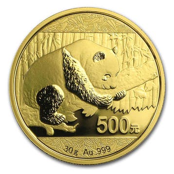 Gouden China Panda 30 gram 2016 (slechts 7.5% boven spot), Verzenden, Oost-Azië, Losse munt, Goud