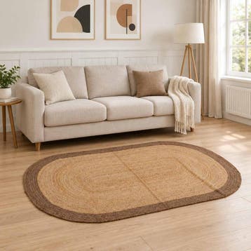 vidaXL Gebied Tapijt Grijs 122 x 183 cm Jute, Verzenden, Nieuw, Grijs
