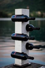 TENTORI MARMISTA - Sculptural Bottle Holder in Solid Carrara