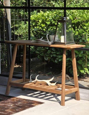Wandtafel - Teak - Teakhouten sidetable