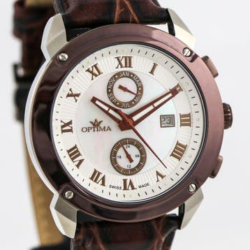 Optima - Swiss Dual Time - OSC241-SCL-7 - Zonder, Nieuw