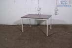 Tweedehands printertafel antraciet eiken wit frame 140x80 cm, Verzenden, Gebruikt