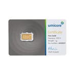 Umicore goudbaar 1 gram (LBMA certificaat), Verzenden, Goud