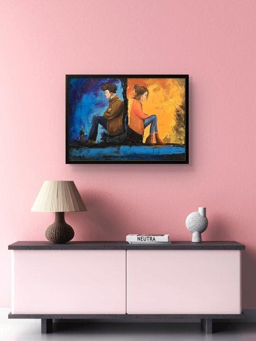 Adam Golly - Between us, Antiek en Kunst, Kunst | Schilderijen | Modern