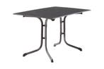 Sieger Boulevard klaptafel 120x80 cm -  Antraciet vivodur, Verzenden, Nieuw, Rond, Overige materialen