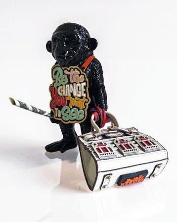 Lyssandre Saint York - Banksy hommage série Monkey  Hermes