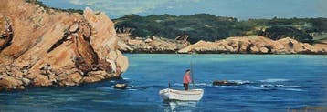 Juan Quintana (1954) - NO RESERVE - Refugio azul, Antiek en Kunst