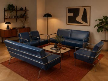 Lammhults set 2 x sofa banken 3 x chairs fauteuils Gunnilla, Ophalen
