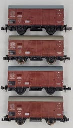 Minitrix N - 13472K - Modeltrein goederenwagon (4) - Vier, Nieuw