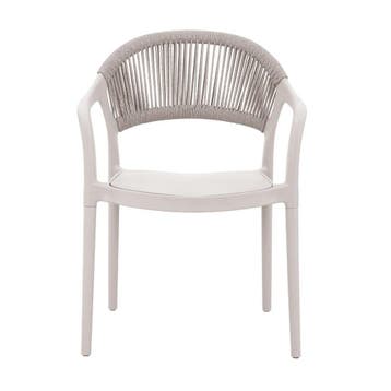 Eetkamerstoel  Touw Beige - Kuipstoel Beige - Stoel Beige, Huis en Inrichting, Stoelen, Ophalen of Verzenden, Nieuw