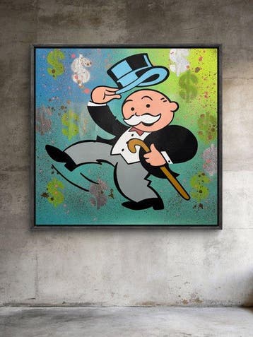 isem (1985) - Monopoly Guy X be rich (size 55x55cm 100% hand